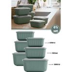 6 Lı Erzak Gıda Saklama Kabı, Buzdolabı Düzenleyici Organizer 6 Lı Set 2X(600ML,1100ML,1800ML) Yeşil - Renk