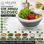 6 Lı Katlanır Badya Seti Mutfak Gereçleri - Beyaz - Gri