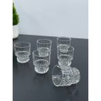 6 Lı Kristal Cam Kahve Yanı Su Bardağı Bardak 100ML - Şeffaf