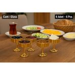 6 Lı Lokumluk Şekerlik Ve Reçellik Seti Şık Sunum Ve Kahve Yanı Lokumluk Gold