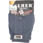 6 Lı Paket Seher Yıldızı Pamuklu Penye Düğmeli Erkek Boxer 0008 - Füme - XL