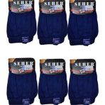 6 Lı Paket Seher Yıldızı Pamuklu Penye Düğmeli Erkek Boxer 0008 - Lacivert - XL