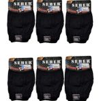 6 Lı Paket Seher Yıldızı Pamuklu Penye Düğmeli Erkek Boxer 0008 - Siyah