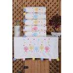 6 Li Renkli Agac Nakisli El Yuz Havlu Seti Ponponlu Hediyelik Ceyizlik El Yuz Havlu Takimi 50 X 90 Cm