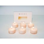 6 LI YASEMİN SANDAL KOKULU BİTKİSEL TEALIGHT MUM SETİ