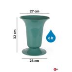 6 Lt Dekoratif Çok Amaçlı Silindir Kesme Çiçek Vazosu Şemsiyelik Ve Beyaz Saksı