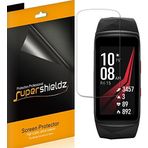 (6 Paket) Supershieldz Samsung Gear Fit2 Pro (Gear Fit 2 Pro) için Tasarlanmıştır, Ekran Koruyucu, (Tam Ekran Kaplaması) 0,23 mm Yüksek Çözünürlüklü Şeffaf Kalkan (TPU)