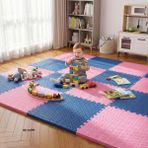 6 Parça 50X50 Puzzle Mat - 100X150 cm Kurulumlu Oyun Spor Pilates Matı Puzzle Halı Tatami 13MM - 100 x 150 cm