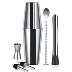 6 Parça Avantajlı Kokteyl Set Boston Shaker (750ml)