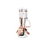 6 PARÇA METAL BEYAZ BRONZ SERVİS SETİ