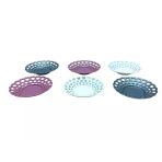 6 Parça Renkli Plastik Çay Tabak (5433)