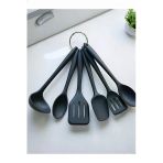 6 Parça Silikon Servis Seti Bulaşık Makinesinde Yıkanabilir Silikon Mutfak Seti 21Cm Spatula Kepçe