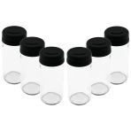 6 Pcs Cam - 225Ml Baharatlık - Tuzluk Plastik Kapak (5224)