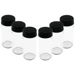 6 Pcs Cam - 225Ml Baharatlık - Tuzluk Plastik Kapak (5365)