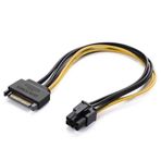 6 Pin Pcı-e Dişi To 15 Pin Sata Erkek Power Güç Kablosu 30 Cm