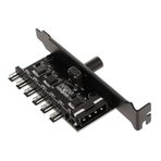 6 Port Fan Çoğaltıcı Hız Kontrol Kartı Molex Güç Giriş Soketi 12V