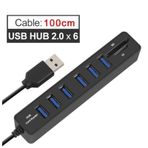 6 Port Usb Microsd Tf Sd Çoklayıcı Hub 4691A Kart Okuyucu Laptop