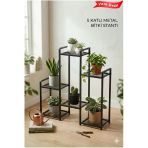 6 Raflı Metal Saksılık
