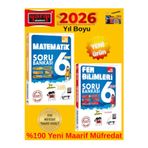 6.Sınıf %100 Yeni Müfredat Yılboyu Fen-Matematik Soru Bankası Kitabı Seti+Tablet Kalem