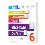 6. Sınıf Matematik Akıllı Defter Orjin Yayınları