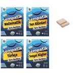 6. Sınıf Sempatik Matematik Fen Türkçe ve Sosyal Soru Bankası 4lü Set + Telefon Standı