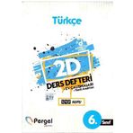 6. Sınıf Türkçe 2D Ders Defteri Ev Çalışmaları - Pergel Yayınları
