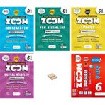 6. Sınıf Zoom Matematik Fen Türkçe Sosyal ve Paragraf Soru Bankası 5li Set + Telefon Standı