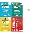 6. Sınıf Zoom Matematik Fen Türkçe ve Paragraf Soru Bankası 4lü Set + Telefon Standı