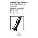 6 Sonaten im Kanon op. 5 TWV 40:118-123 - 2 Treble Recorders - SCORE