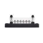6 Terminal 130A / 150A Araba Tekne için BusBar Bloğu ve Kapağı Deniz Gücü Dağıtım Terminal Bloğu 6 Vida + 2 Saplama