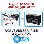 6 VOLT 12 AMPER AKÜ VE ŞARJ ADAPTÖRÜ ALETİ CİHAZI