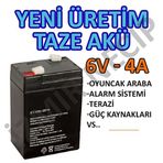 6 Volt 4 Amper Kuru Bakımsız Akü Şarj Edilebilir