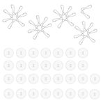 60 adet kendinden yapışkanlı tavan kancası, tavan, tavan kancası, delmeden tavan kancası, delmeden tavan kancası, tavan sabitlemesi, Powerstrips, mutfak ve banyo için ışık zincirleri için yapışkan