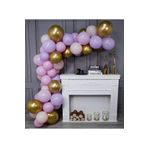 60 Adet Mor Balonlar Açık Pembe Balonlar