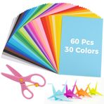 60 Çeşitli Neon Poster Panosu, Büyük 38 x 40 cm, Makas içerir, Okul Projeleri, El İşi ve Sunumlar için 30 Renkli A3 Yaprak