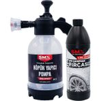 %60 Cilalı Fırçasız Oto Şampuanı + Köpük Yapıcı Basınçlı Pompa 2 Litre - 1 lt