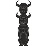 60 cm Kızılderili Putu Folyo Sticker