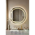 60 Cm Kumlamalı Led Ayna, Banyo, Antre, Salon, Dekoratif Gün Işığı Duvar Aynası