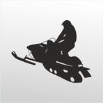 60 cm Motorlu Kızak Folyo Sticker