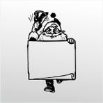 60 cm Noel Baba Folyo Sticker