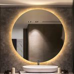 60 CM Yuvarlak Ledli Ayna Banyo Aynası Dekoratif Ayna Boy Ayna Sa
