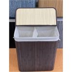 60 L Bambu2 Bölmeli Kirli Çamaşır Sepeti Dikdörtgen FMA07205 FMA03159 Hasır Kahverengi 50 x 70