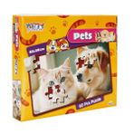 60 Parça Puzzle: Sevimli Kedi ve Köpek