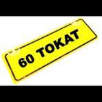 60 TOKAT Yazılı Sarı Dekor Plaka Sök Tak Pratik yeni nesil