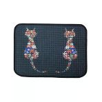 60 X 45 Cm Elekli Kedi Tuvalet Önü Paspası - Ters Kediler