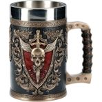 600 ml B Gösterisi Olarak Iskandinav Mitolojisinde Odin ve Thor Viking Bira Kupa Stein Tankard Paslanmaz Çelik Astar ile Iskandinav Geleneği Kahve Kupa Içecek Fincan 20O (Yurt Dışından) - 1 Adet - Renkli - 1 lt
