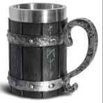 600 ml E Gösterisi Olarak Iskandinav Mitolojisinde Odin ve Thor Viking Bira Kupa Stein Tankard Paslanmaz Çelik Astar ile Iskandinav Geleneği Kahve Kupa Içecek Fincan 20O (Yurt Dışından) - 1 Adet - Renkli - 1 lt