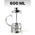 600 ml Frenç Press Filitreli Kahve Çay Soğuk Çay Frenç Pres - Metal