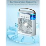 600 ml Masa Üstü Vantilatör Buharli Vantilatör Mini Vantilatör Masa Vantilatörü Buzlu Klima - Beyaz - Gri