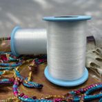 600METRE Şeffaf Lastiksiz Misina Takı Yapımı Yardımcı Malzeme - 0,60 mm - Şeffaf Beyaz